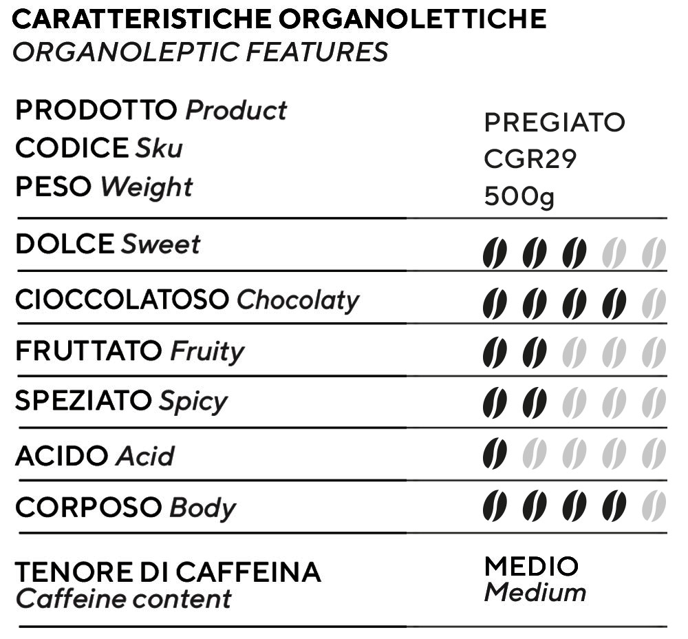 Tabella Caffè pregiato Mokasirs